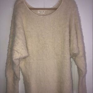 Anthropology crème mohair sweater